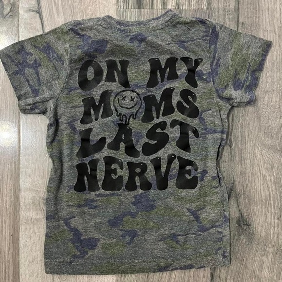 "On‎ My Mamas Last Nerve" Camo Trendy Shirt - Picture 3 of 4